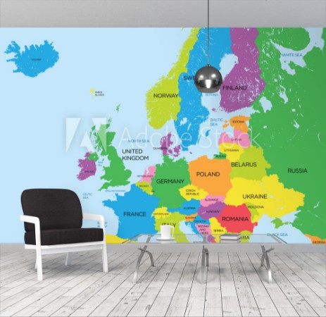 Picture of Political map of Europe high detail